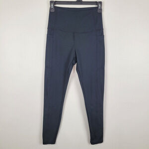 Danskin Womens S 7/8 Leggings Black High Rise Athleisure Yoga VGUC